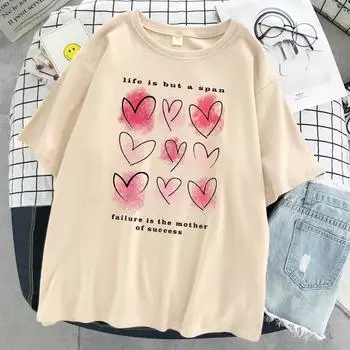 Failure Is The Mother Of Success Women 3D Printed T Shirts Summer O-Neck T-Shirts Street Hip Hop Clothes Cool Breathable Short Sleeve S