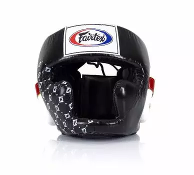 Fairtex Headgear Защита головы Муай Тай Бокс Кикбоксинг Черный Шнуровка (HG10 л)