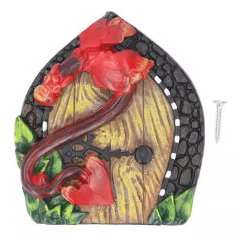Fairy Door Miniature Resin Eco Friendly Paint with Screw Fairy House Door for Outdoor Garden Tree
