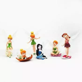 Fairy Flower 6pcs Pixie Fly Wing Family Miniature Dollhouse Gardendecor