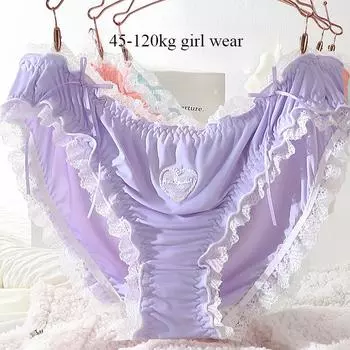 Fairy Ladies Нижнее белье Милые трусики Lift Up Большие размеры Трусики Женские хлопковые трусы с промежностью L