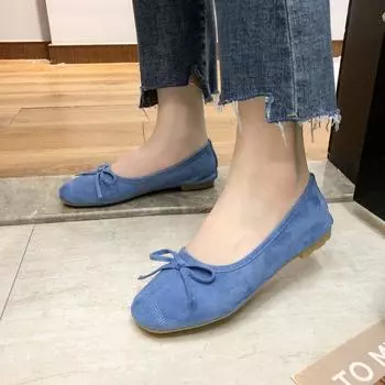 Модные туфли Doudou в стиле фей, одинарные туфли, женские туфли с одной педалью, весна-осень 2024 года, на плоской подошве, с мягкой подошвой 35 жёлтый