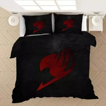 FAIRY TAIL Постельное белье 3D Пододеяльники Японские аниме-покрывала Постельное белье FAIRY TAIL (НЕТ листа) ЭЙР EU Single 135x200cm