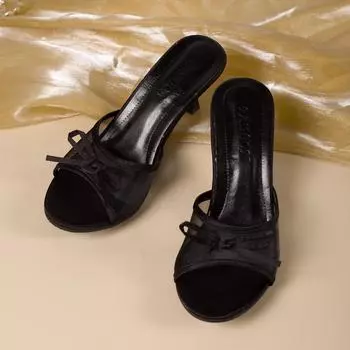 Fairy with skirt sexy and beautiful sandals female summer wear bow open-toed high-heeled sandals 2025 new shoes 35