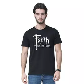 Faith The Vampire Slayer Мужская футболка с принтом Супер футболка The Best of Friends No-Cut Transfer Paper Print Хлопковая футболка S чёрный