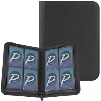 Файл для карточек PAKESI Star Card, 4 кармана, вмещает 160 карточек, собирает листы карточек и другие карточки, файл для коллекции карточек Star Card (черный)