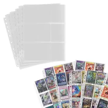 Файл для коллекционных карточек WISSUA Файл для карточек, совместимый с 2, 3, 4, 9-карманными картами и другими карманными размерами 18 карманов с обеих сторон 100 отверстий, отверстий, отверстий,