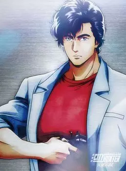 Файл формата А4 с иллюстрацией в жестяной обложке. Городской охотник. Фильм «Слезы» ограниченный тираж [Ограниченный бонус: значок, карман] Ангела (Ангельская Пыль) (Blu-ray издание)