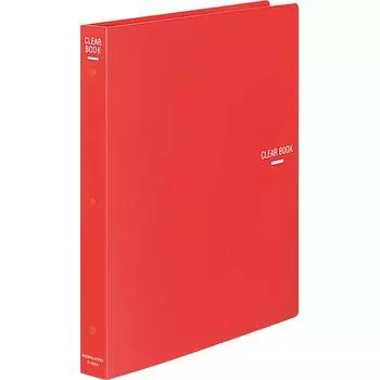 Файл KOKUYO прозрачный сменный для книг, тип А4, вертикальный, 30 отверстий, красный La-460R