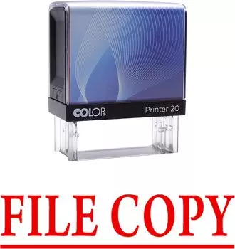 Файл Копия Самостоятельно Наносимая Краска Резиновый Штамп Пользовательский Colop Офисный Стационарный P20 Мини Штамп 14 mm x 38 mm красный