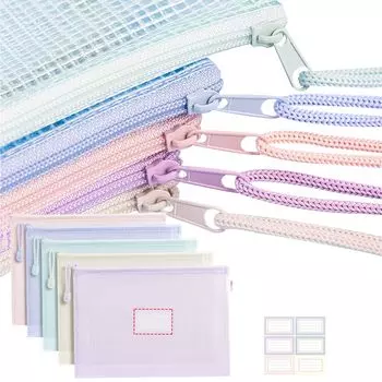 Файл-папка на молнии Прозрачный документ формата А4 выдерживает износ и повреждения от десятков тысяч отдельных сетчатых документов Хранение квитанций Документ Прозрачный большой 5