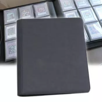 Файл-загрузчик Hogodas Card Binder Loader, совместимый с 360 Storage Pocket Page Trading Collection File, прозрачная молния, черный TCG-HLD01B