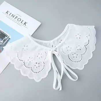 Поддельный воротник шаль женская кукольная поддельный воротник цветочная ажурная рубашка полуожерелье шаль съемная рубашка съемный воротник