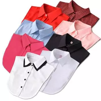 Ложный воротник рубашка женская Ложный воротник женская осень весна съемный воротник для свитера лацкан блузка женская одежда аксессуары