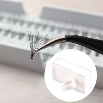 Fake Eyelash Tray Extension Pallet Display Board Mini Multiuse with Dustproof Cover Fingerboard Forward