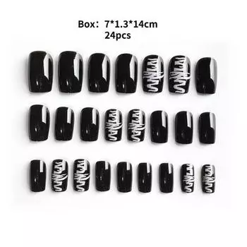 Fake Nail Stickers Wearresistant Nails Readymade Nail Stickers Nails Dark