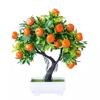 Fake Plants Artificial Orange Tree Realistic Fruit Plant Potted Artificial Fruit Tree Garden Orange Tree