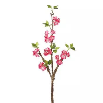 Fake Plum Blossom Flowers Lifelike Faux Long Stem Plum Blossom Bouquet for Home Restaurant Office красный