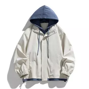 Поддельные две куртки для мужчин весна и осень ветрозащитная мужская бейсбольная куртка XXXL