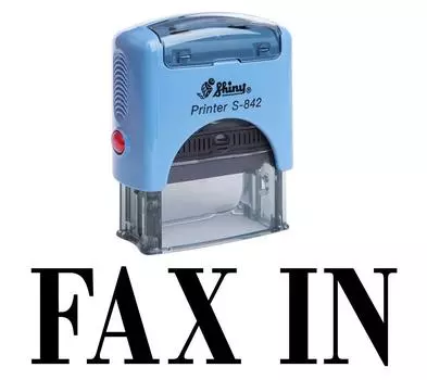 ФАКС В Самостоятельно набирающей чернила резиновой печати Офисная стационарная индивидуальная блестящая печать Impression Area 14 mm x 38 mm чёрный