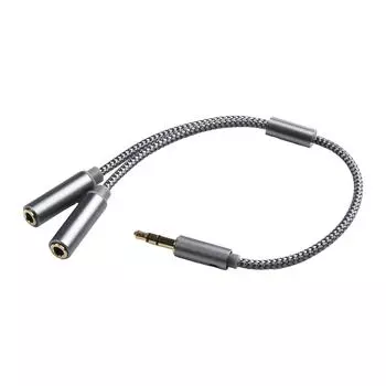 Фактический веб-сайт Интерфейс Male To Female Female Male Mm Audio Splitter Содержимое упаковки Название продукта Содержимое упаковки чёрный