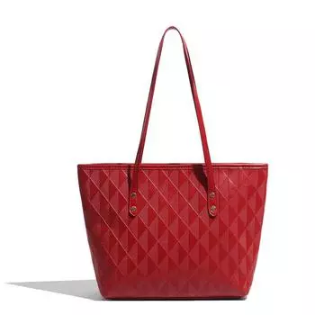 Фактурная красная сумка-тоут для женщин, сумка для подмышек, модная, простая и универсальная, свадебная сумка