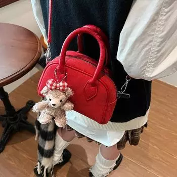 Фактурная ручная сумка женская осенне-зимняя простая модная иностранная стильная универсальная пожилая сумка-мессенджер Without pendant хаки