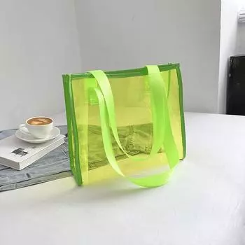 Фактурная сумка большой емкости женская сумка через плечо повседневная желе прозрачная сумка летняя модная большая сумка розы красного