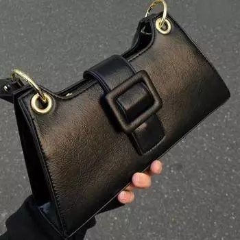 Фактурная сумка через плечо во французском стиле, сумка для рук под мышкой, простая модная сумка на одно плечо, маленькая квадратная сумка для женщин