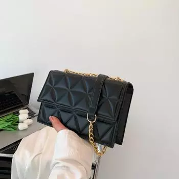 Фактурная сумка в иностранном стиле, женская сумка, сюжет 2024 года, новая тенденция, модная цепочка, маленькая квадратная сумка, ретро-атмосферная сумка-мессенджер красный