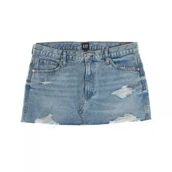 Falda vaquera tiro bajo 601178 mujer 30 синий