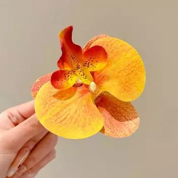 Фаленопсис Цветок Заколка для волос Имитация Цветочная Французский Элегантный Модный Заколки Новые Цвета Головной убор для девочек Аксессуары Шпилька