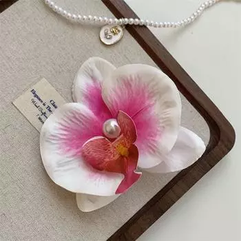Фаленопсис Жемчужный Клюв Утка Женская Заколка для Волос Заколка для Волос Орхидея-бабочка Морской Отпуск Цветочные Заколки Аксессуары для Волос