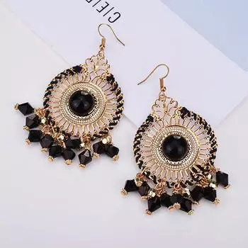 Fall and Winter New Arrival Ethnic Style Accessible Luxury Special-Interest Design Fancy Retro Bohemia Tassel Earrings Jewelry Female EY167-2