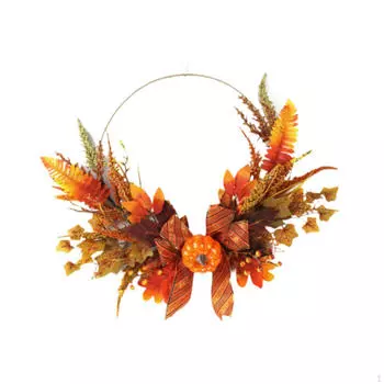 Fall Artificial Wreath Party Decor Table Centerpieces Decorative Front Door Garland Ornament for