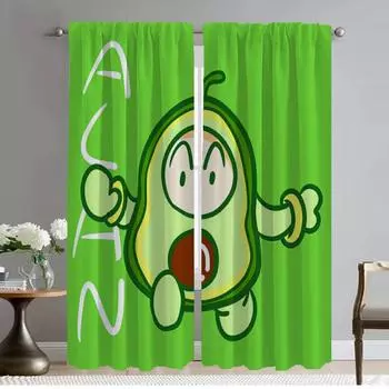 FALL GUYS Halloween Decoration Curtains Child Room Home Interior Curtains for Living Room Partition Window Curtain Shades Camera W50xH70cmx2pcs-CL