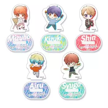 Falling in Love SD Character Acrylic Stand Camp Box of 5 I m Anyway. [Blind]