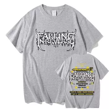 Falling in Reverse Популярные футболки Mons Tour для женщин/мужчин Новый дизайн футболки Funko Pop с круглым вырезом Хлопковая одежда Тенденции S