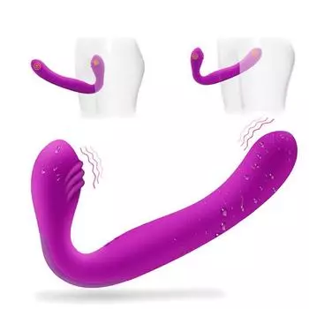 Фаллоимитатор без бретелек, вибратор со страпоном, двойной мотор, огромные секс-игрушки для взрослых для женщин, мастурбатор вагины для точки G