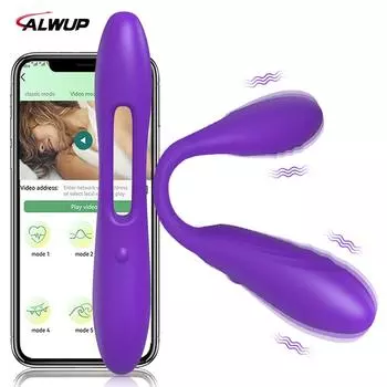 Фаллоимитатор с управлением через приложение Bluetooth, вибратор, женский стимулятор точки G, клитор, носимые трусики, товары для взрослых, секс-игрушки для женщин, пара A