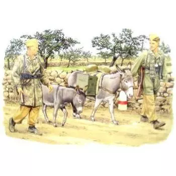 Fallschirmjager немецкой армии 1/35 WW.II с ослом