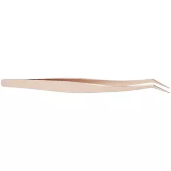 False Eyelashes Grafting Tweezers Fine Tip Stainless Steel Eyelash Extension Tool TweezersGold