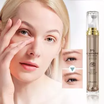 Falten Augen 5% Koffein Augen Creme Eye Roller Ball Creme Fr Augenringe Verblasst Feine Linien Entfernen Augen Taschen 20 мл One Size чёрный