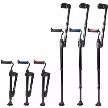 Famica Compact Clutch Складные костыли Клатч Lofstrand [Открытая манжета] (красный) красный