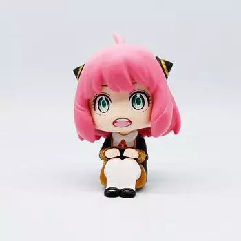 Family Anya Spy Forger Sitting Posture Surprised Expression Ornament Model