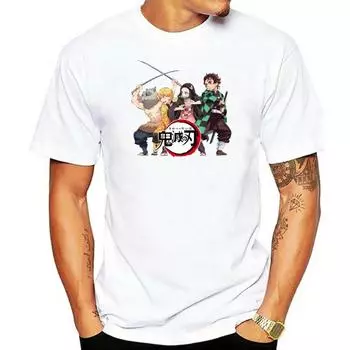 Футболки Family Bonds, футболка унисекс из хлопка, спереди и сзади, Demon Slayer Kimetsu No Yaiba, аниме, двухсторонняя футболка с коротким рукавом, большой размер 4XL