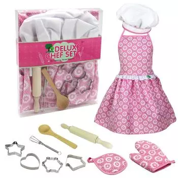 Family Kitchen Toys Girl Cooking Kitchenware Kids Kitchenware Set Baking Tools Apron