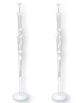 FAMULIA Balloon Stand Long 160cm High Balloon Stand Height Adjustable 135cm 105cm Decoration Event Indoor Reusable (160cm Multi-level Adjustment)