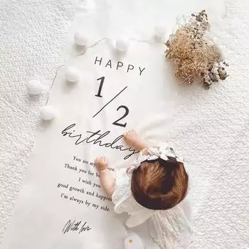 FAMULIA Половина дня рождения Гобелен День рождения Вертикальное украшение Орнамент 90 см День рождения Фото Украшение