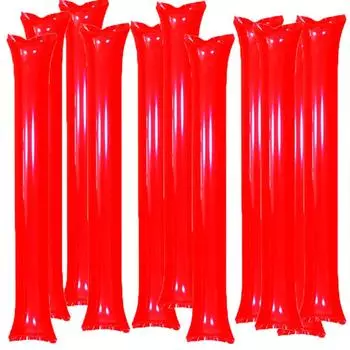 FAMULIA Stick Balloon Red Cheering Goods Balloon Cheering Stick Match Watching Sports Set of 22 22 (Red Pieces)